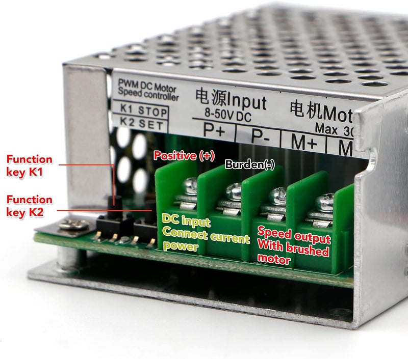 RioRand 8-50V DC Motor Speed Controller for Power Wheel PWM Switch 5A 20A 30A - Image 5